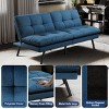 Dyonery 68" Comfy Couch with Adjustable Backrest & Foldable Design Futon Sofa Bed,Convertible Sleeper Sofa for Small Spaces Livingroom Apartment RV - 4 of 4
