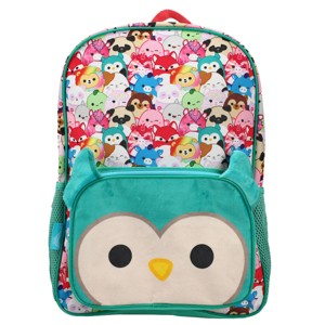 Squishmallows Winston The Owl Plush Pocket Youth Backpack - 1 of 4