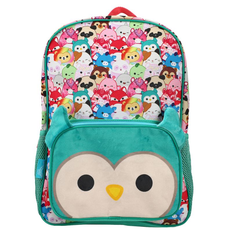 Squishmallows Winston The Owl Plush Pocket Youth Backpack, 1 of 6