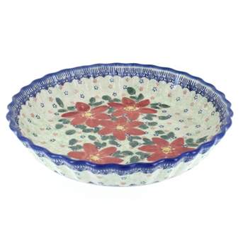 Blue Rose Polish Pottery 100 Vena Pie Plate