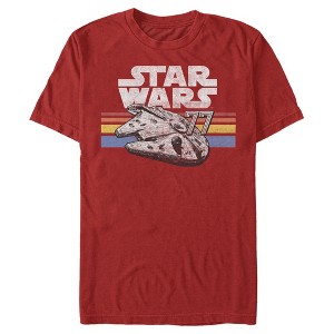 Men's Star Wars Millennium Falcon 77' Vintage Stripes T-Shirt - 1 of 4