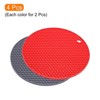 Unique Bargains Silicone Pot Holder Teapot Coaster Trivet Mat 4 Pcs - 3 of 4