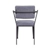 Acme Furniture 24" Cargo Fabric Chair Gray/Gunmetal: Linen Upholstery, Metal Frame, Tufted Design - 4 of 4