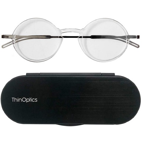 ThinOptics Round Frontpage Manhattan Reading Glasses + Milano