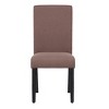 WestinTrends  Upholstered Linen Fabric Dining Chair (Set of 2) - 2 of 4