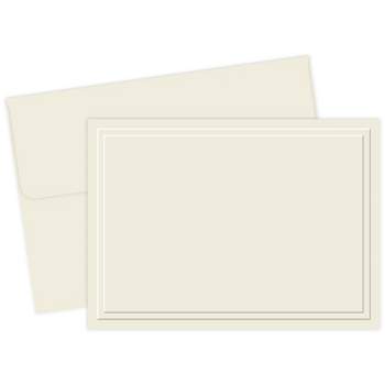 Jam Paper Flat Note Cards - 3 1/2 x 4 7/8 - White Panel - 100/Pack