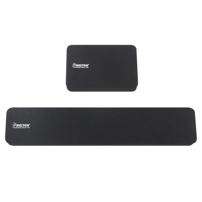 Insten Mouse & Keyboard Wrist Rest Pad, Anti-Slip Ergonomic Palm Cushion Support for Comfortable Typing and Pain Relief, Black, 13.8x2.8 & 5.5x3.7 in