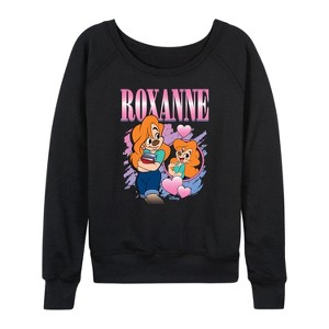 Women's - A Goofy Movie -  Lightweight French Terry Wide Neck Long Sleeve Shirt - 1 of 4