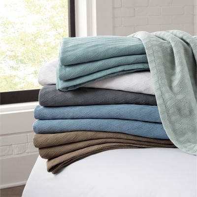 Teal Twin Cooling Eucalyptus Cotton Bed Blanket