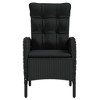 vidaXL Patio Dining Set with Cushions Gray and Black Garden Chair 3/5/7 Piece - 55.1" Table Length Black 6 Chairs - 4 of 4