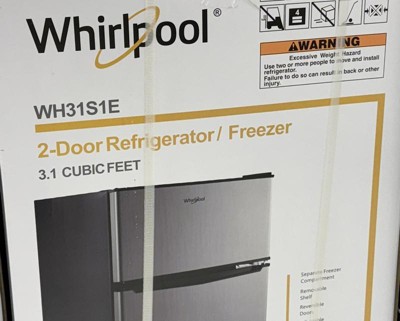 Whirlpool 3.1 Cu. ft. Dual Door Stainless Steel Mini Refrigerator