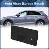 Unique Bargains Car Sun Visor Organizer with Sunglasses Holder for Cards License Pen Organizer PU Leather Black - 3 of 4