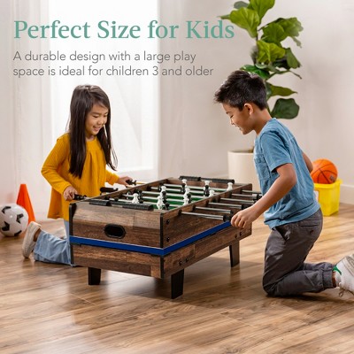 Dark Wood 11-in-1 Kids Combo Game Table Set