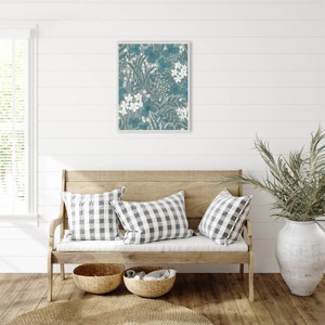 Amanti Art Field of Flowers Blue by Katie Oshea Framed Canvas Wall Art Print - 1 of 4