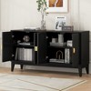 NicBex Buffet Cabinet with Storage 4-Door Sideboard Cabinet with Adjustable Shelf for Kitchen,Dining Room,Hallway - 2 of 4