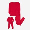 Leveret Matching Family Pajamas – Solid Red – 100% Cotton – Customizable for Personalization - 2 of 4
