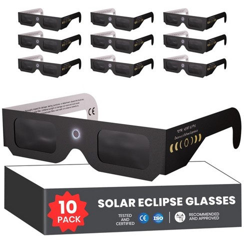 Solar Eclipse Glasses Approved 2024 10 Pack Ce And Iso Certified Solar Eclipse Observation Glasses Safe Shades Target