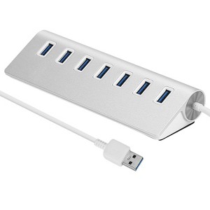 Sanoxy 7-Port USB 3.0 Hub 5Gbps Aluminum Portable for PC Laptop Notebook Desktop - 1 of 2