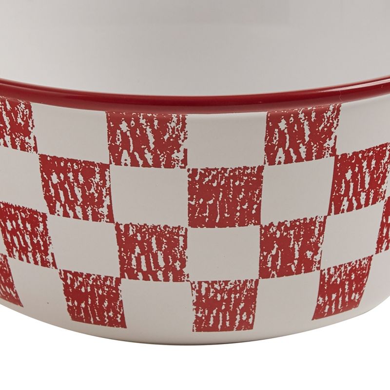 Chicken Coop Red Check Cereal Bowl Set of 4, 3 of 4