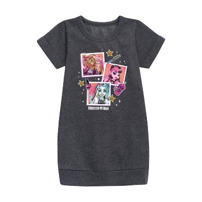 - Mattel - Girl Squad Pop Art Graphic Short Sleeve Fleece Dress