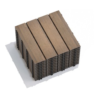 Syemin Carpet Tiles DIY Interlocking Decking Tiles Quick Deck Floor Tile Court Tile Water Resistant for Balcony Porch, Oak, 13.4"*13.4"*9.9" - 1 of 4
