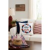C&F Home 18" x 18" Patriotic "Home Of The Brave" Wreath Pattern Applique Accent Throw - 2 of 4
