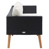 vidaXL Garden Sofa Black PE rattan 3-seater Modular Garden Sofa - 2 of 4