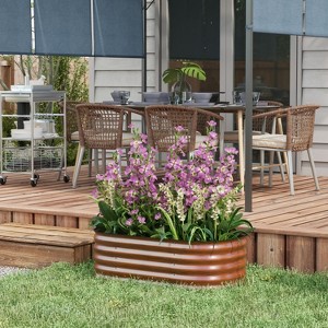 Vince Raised Garden Bed with Legs, Self-Watering Planter Box for Flowers, Herbs and Vegetables, Outdoor Furniture - The Pop Home - 1 of 4
