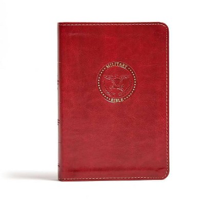 CSB Military Bible, Burgundy Leathertouch - by  Csb Bibles by Holman (Leather Bound)