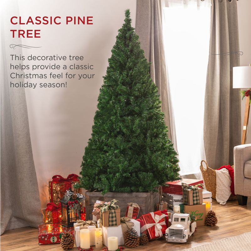 Best Choice Products Premium Hinged Artificial Christmas Pine Tree w/ Metal Base, 3 of 13