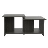 Linlock 1-Shelf Coffee Table Black Wengue - 2 of 4