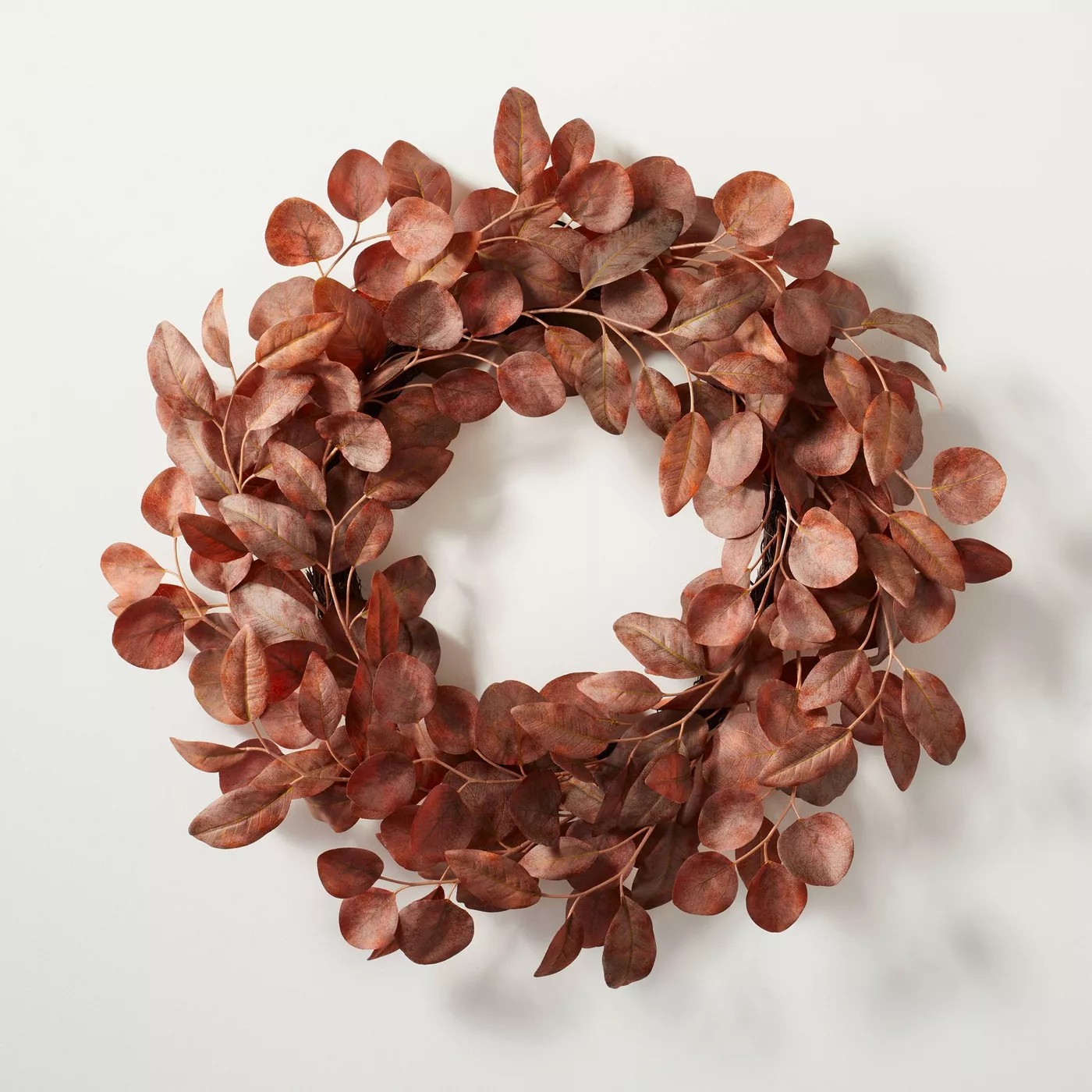 Faux Rusted Eucalyptus Plant Wreath - Hearth & Hand™ with Magnolia - image 1 of 9