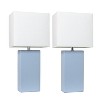 Lalia Home Lexington 21" Leather Base Table Lamps with Fabric Shade - 4 of 4