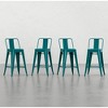 33.50"Keeley 24 inch Metal Counter Height Stool (Set of 4) Teal Blue - 2 of 4