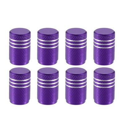 Unique Bargains Car Bike Round Tire Valve Stem Cap with Rubber Seal Wheel Rims Covers 8 Pcs