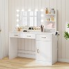 Vanity Set with Mirror and Lights, Makeup Vanity Set, Dressing Table with 3 Drawers, Ample Storage,for Dressing Area - 4 of 4