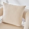 Mlmh & Kngwa 26.4"W Upholstered Open Back Accent Chair, Living Room Armchair Pillow and Metal Legs - 4 of 4