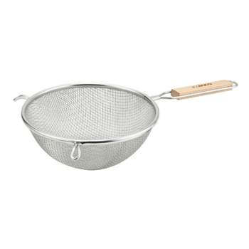Winco CCB-8R Stainless Steel Reinforced Bouillon Strainer, 8 inch - 1 Each.