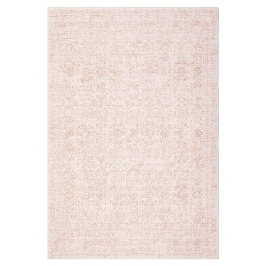 Vintage Soft Floral Print Area Rugs Machine Washable Throw Carpet for Home Office - 1 of 4