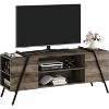 55" TV Stand, Entertainment Center with 6 Open Storage Cabinet, Farmhouse Vintage Television Stands Console Table - 2 of 4