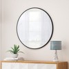 48" Oversized Black Circular Wall Mirror: Big, Metal Frame, Vanity, Dressing - Great for Bath, Living, Bed - 2 of 4