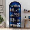 Fredees 5-Shelf Arch Bookcase with 3-Color LED Sensor Lights – Display Shelf for Study, Bedroom, or Living Room. - 4 of 4
