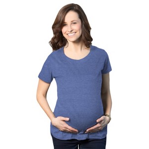 Comfortable Womens Maternity Shirts Blank Pregnancy Shirts Plain Fitted Tees - Crazy Dog Maternity T Shirt - 1 of 4