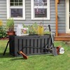 Tangkula 90 Gallon Resin Deck Box Lockable Outdoor Storage Container w/ Built-In Wheel - 4 of 4