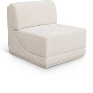 Meridian Furniture,Ollie Boucle Fabric Armless - 1 of 4