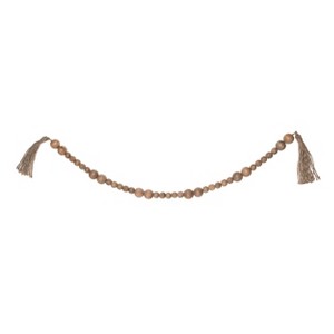Transpac Wood 40 in. Brown Christmas Basic Garland - 1 of 2