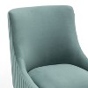 SEYNAR Modern Glam Velvet Black Metal Legs Dining Chair or Vanity Chair Set of 2 with Rear Handle - 4 of 4