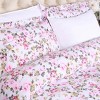 Soft 300 Thread Count Cotton Duvet Cover Bed Set with Pillow Shams, Vintage Floral or Solid Bedding Bohemian Wildflower by Blue Nile Mills - 4 of 4