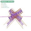 Unique Bargains Plastic Gold Edge Gift Wrapping Wedding Ribbon Pull Bows 10 Pcs - 2 of 4