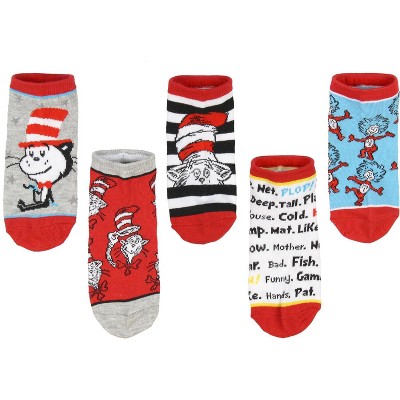 Dr. Seuss Cat in the Hat 360 Crew Sock - Black - John's Crazy Socks